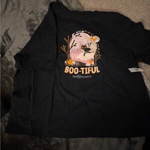 WDW Boo-tiful black cat & ghost shirt- size L